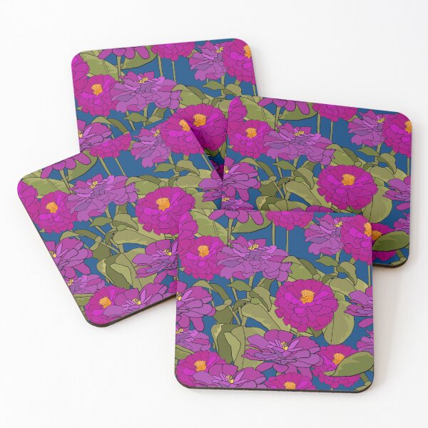 Item preview, Pattern with common zinnia designed and sold by hmorena.