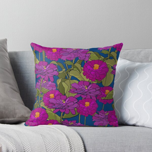 Item preview, Pattern with common zinnia designed and sold by hmorena.