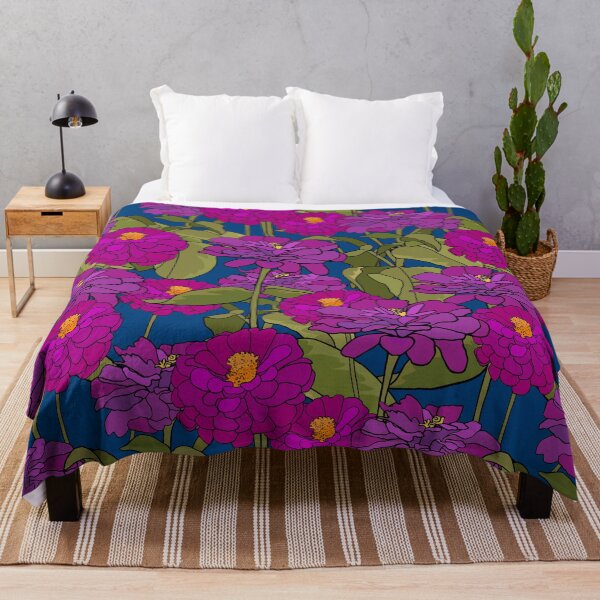 Item preview, Pattern with common zinnia designed and sold by hmorena.
