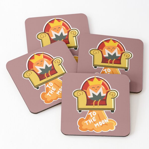 Item preview, Crypto King Monero to the Moon - Kawaii designed and sold by Crypmetal.
