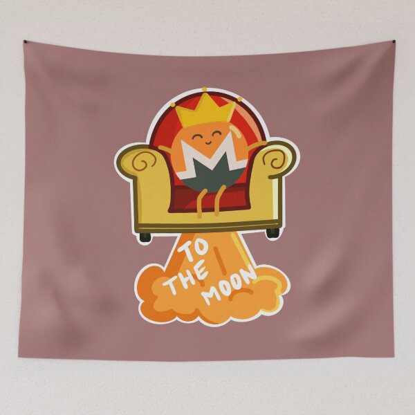 Item preview, Crypto King Monero to the Moon - Kawaii designed and sold by Crypmetal.