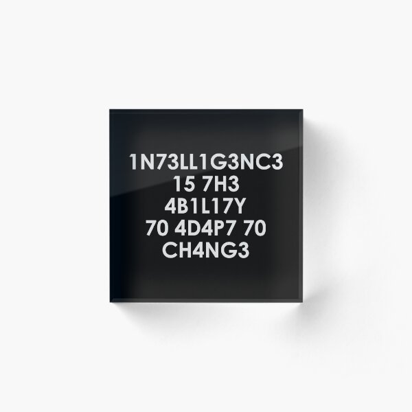 Intelligence Acrylic Block