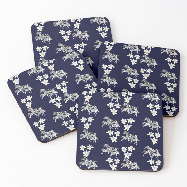 Item preview, Zebra family on navy designed and sold by CLBArtDesign.