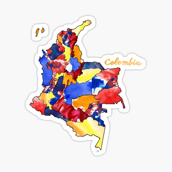 Item preview, Watercolor Countries - Colombia designed and sold by Erin McIntosh.