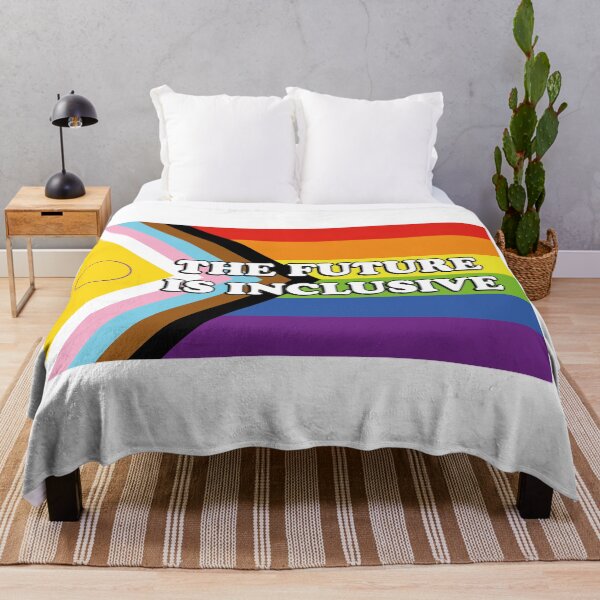 Item preview, Inclusive Pride Progress Flag THE FUTURE IS INCLUSIVE  designed and sold by Inspirationmotivation.