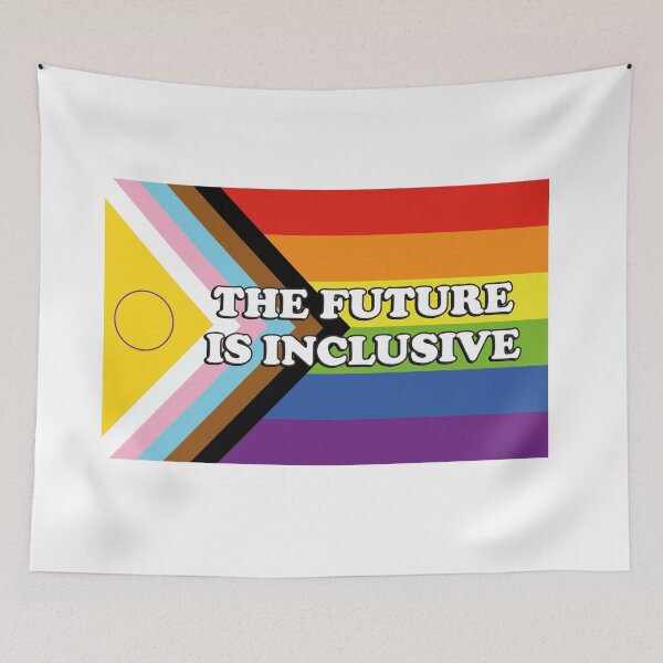 Item preview, Inclusive Pride Progress Flag THE FUTURE IS INCLUSIVE  designed and sold by Inspirationmotivation.