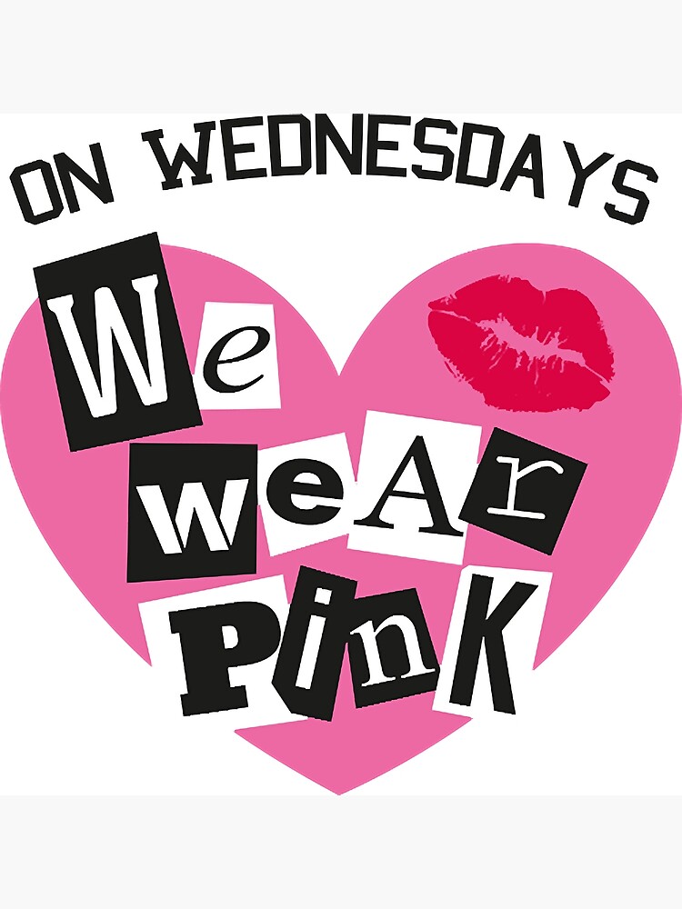 On Wednesdays We Wear Pink Burn Book Font  Art Print for Sale by