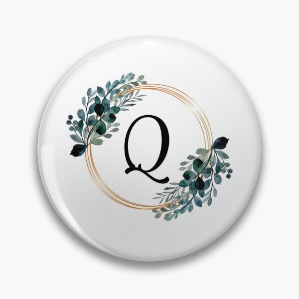 Item preview, Monogram Letter Q | Laurels with Gold Borders designed and sold by JustSeasons.