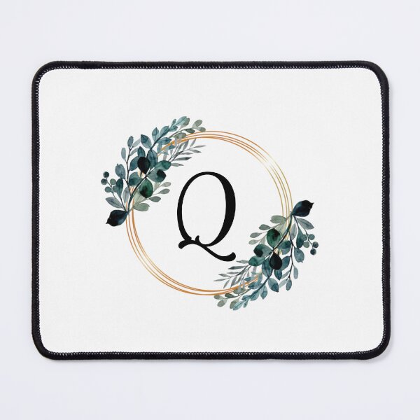 Item preview, Monogram Letter Q | Laurels with Gold Borders designed and sold by JustSeasons.