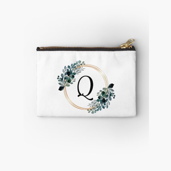 Artikelvorschau, Monogrammbuchstabe Q | Lorbeeren mit Goldgrenzen entworfen und verkauft von JustSeasons.