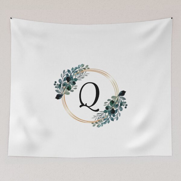 Item preview, Monogram Letter Q | Laurels with Gold Borders designed and sold by JustSeasons.