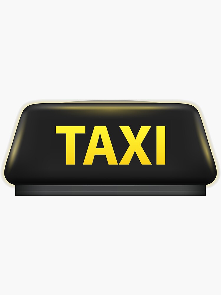 Taxi Sign Sticker for Sale by MNStock