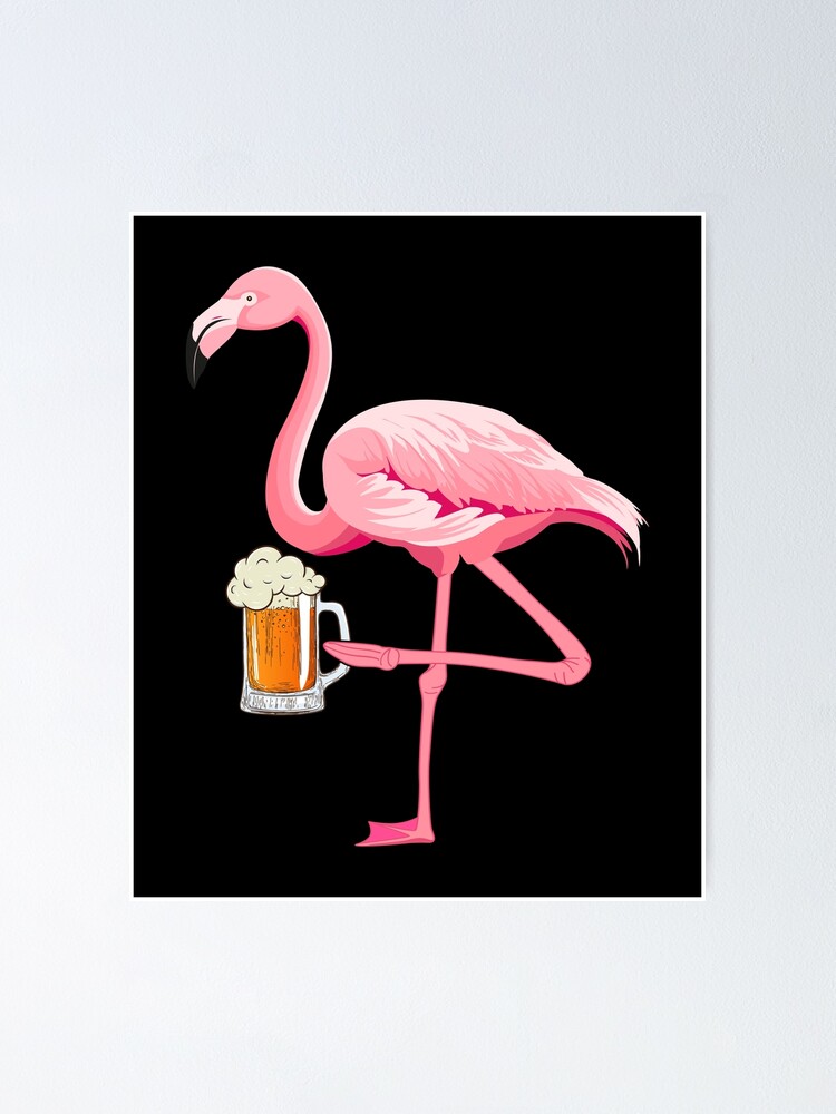 Personalized Tropical Flamingos Slim Can Coolies - Let's Get Flocked Up