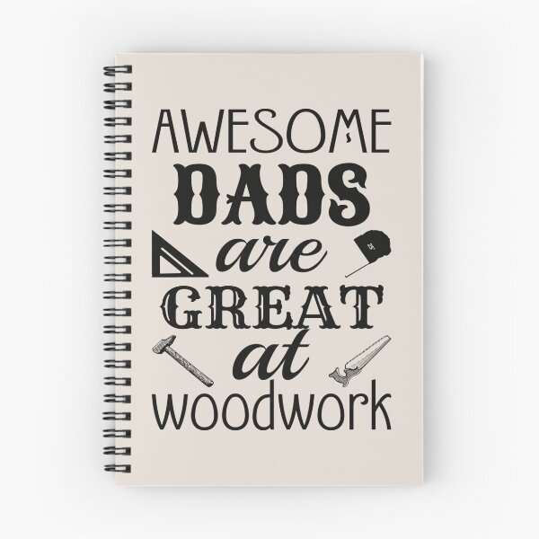 Item preview, Black Text Awesome Dads Are Great At Woodwork, Great Design For Cool Dads, Perfect For Father's Day designed and sold by TrulyEpoque.