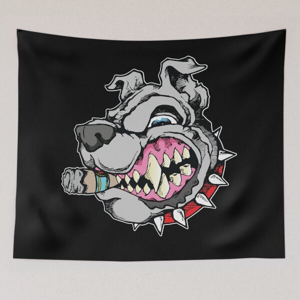 Item preview, Mad Dog with Cigar and Spiked Collar designed and sold by LaughinBones.
