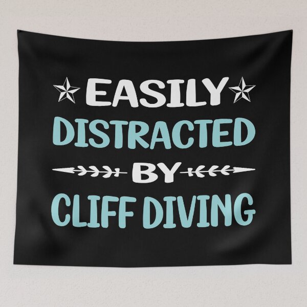 Item preview, Funny Easily Distracted Cliff Diving designed and sold by robinnacallanyi.