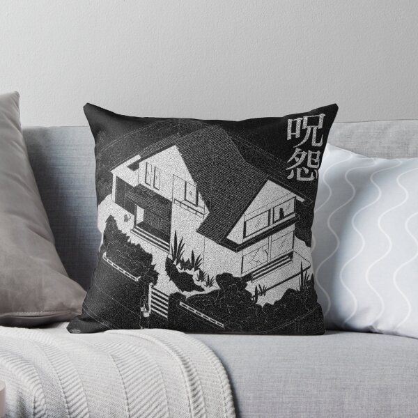 The Grudge House (Ju-On) Throw Pillow