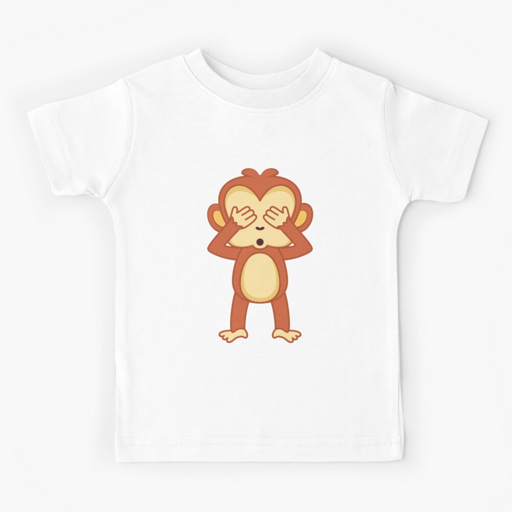 Camiseta para niños «Dibujos animados de mono divertido de pie