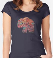 Camiseta entallada de cuello redondo Camiseta Vintage Elephant