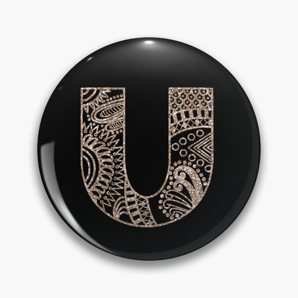 Item preview, Floral Monogram Mandala U| Mandala Monogram U designed and sold by ModernStyleBoho.