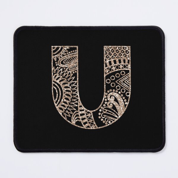 Item preview, Floral Monogram Mandala U| Mandala Monogram U designed and sold by ModernStyleBoho.