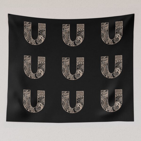 Item preview, Floral Monogram Mandala U| Mandala Monogram U designed and sold by ModernStyleBoho.