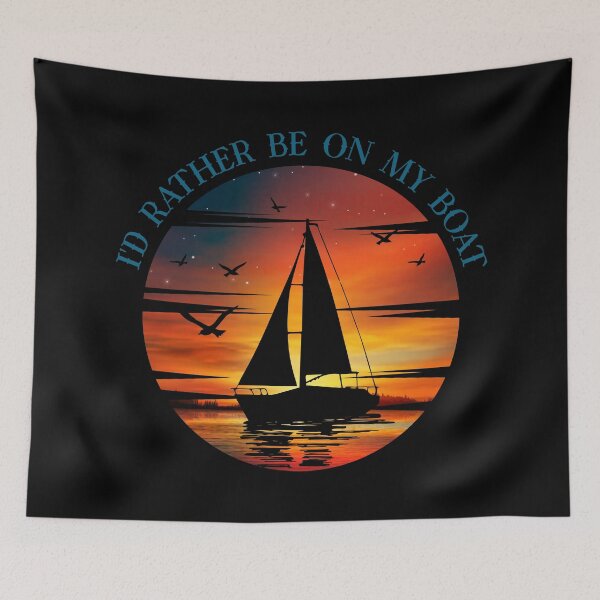 Item preview, I'd Rather Be On My Boat - Funny Boat Lover Quote designed and sold by cotros.