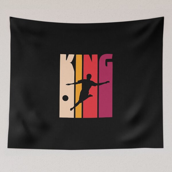 Item preview, Gift For Soccer Player Coach Fan 'soccer King' Retro Soccer Essential T-Shirt designed and sold by felyn3gloria.