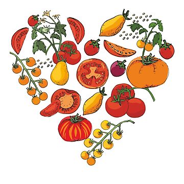 Organic Tomatoes I love Tomatoes Heart for Tomato lovers