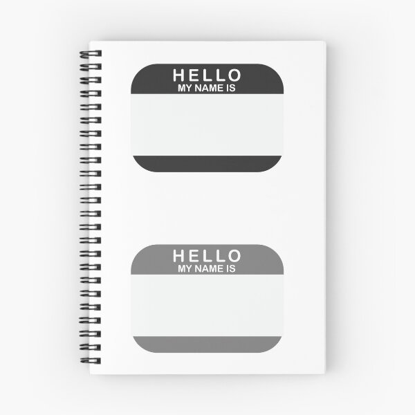 Item preview, Hello My Name Is Sticker Gray 9x designed and sold by DeliveryGeorge.