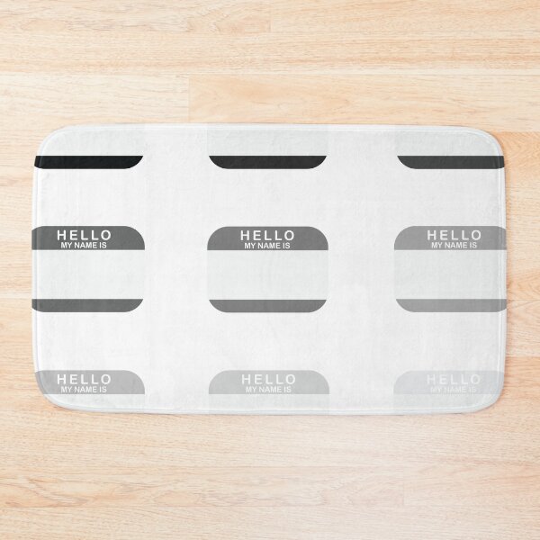 Item preview, Hello My Name Is Sticker Gray 9x designed and sold by DeliveryGeorge.