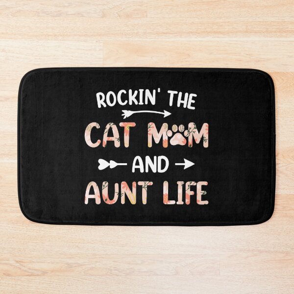 Item preview, Womens Funny Cat Lovers Rockin' The Cat Mom And Aunt Life designed and sold by haselshirt.