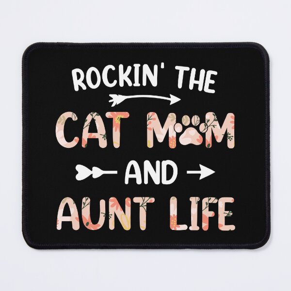 Item preview, Womens Funny Cat Lovers Rockin' The Cat Mom And Aunt Life designed and sold by haselshirt.