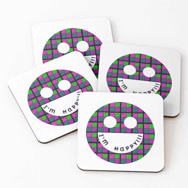 Item preview, Smile Emoji, I'm happy!, image with pattern by Marina Daniluka designed and sold by MariDaniArt.