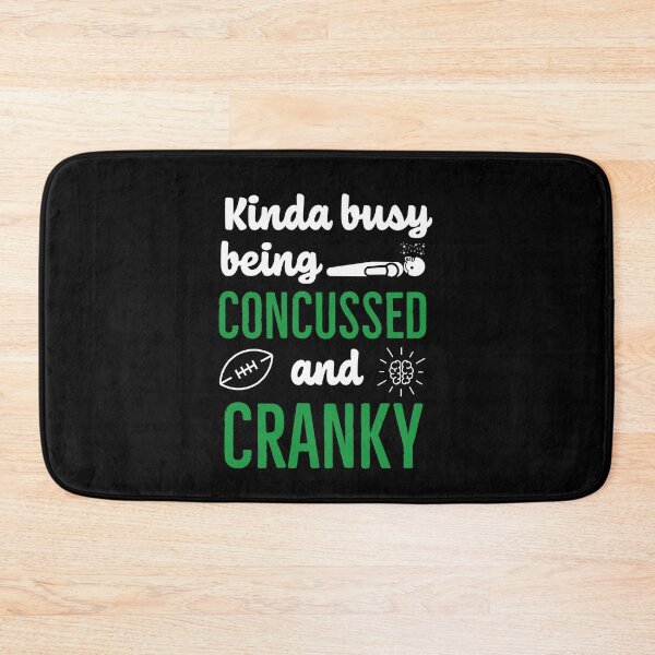 Item preview, concussion, football head injury, funny self deprecating, traumatic brain injury awareness month, TBI, concussed themed design on a T-shirt, sticker, and mug designed and sold by smichaeliv.