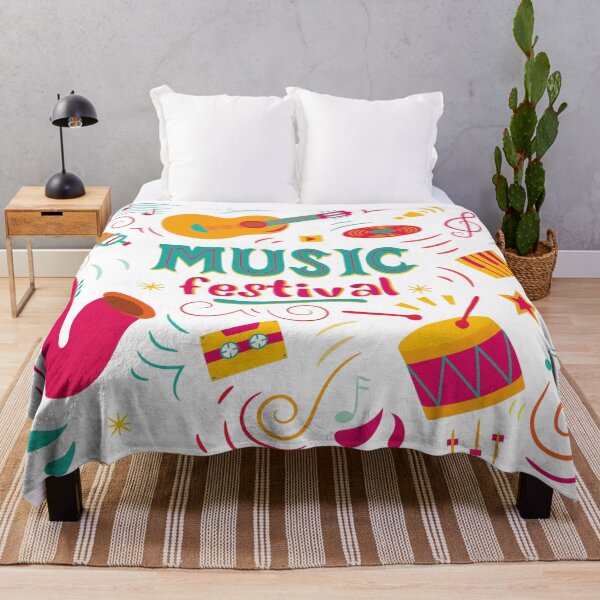 Item preview, Colorful floating music festival pattern designed and sold by zenger2021.