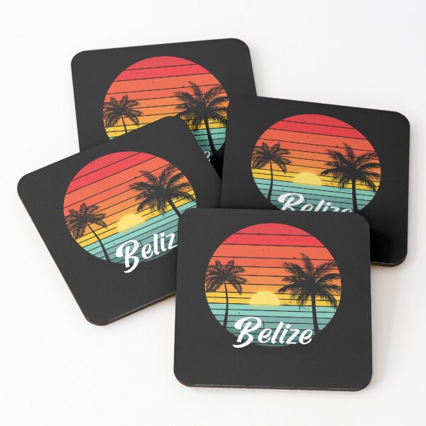 Item preview, Belize souvenir retro sunset palm tree on black designed and sold by TipTopTapo.