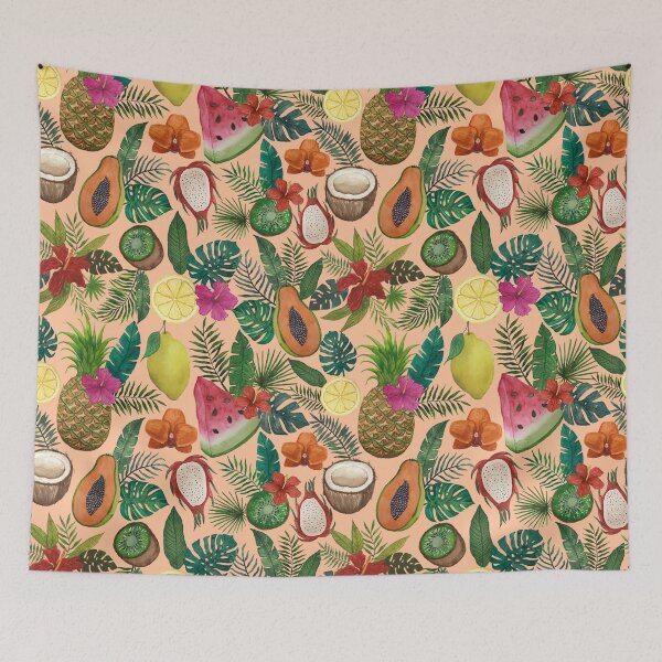 Item preview, Tropical Fruit and Flowers Pattern designed and sold by Lauren Ullrich.