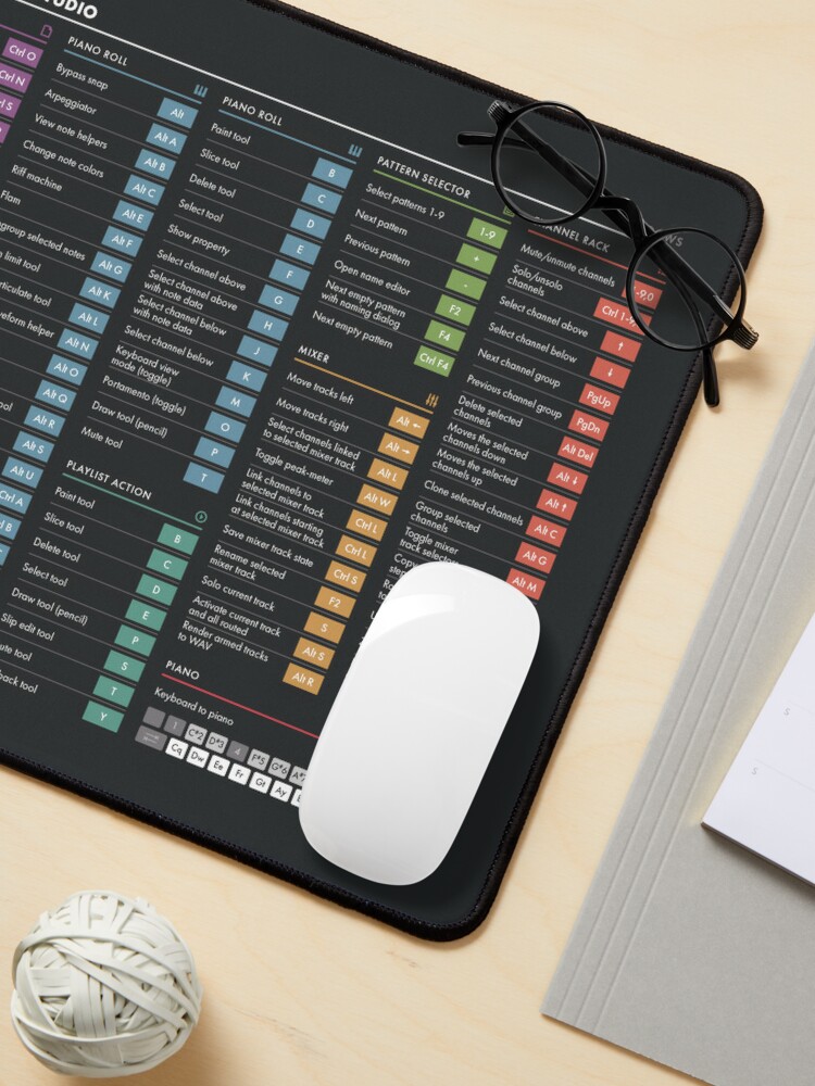 DAW Shortcuts - FL Studio (Windows) Mouse Pad for Sale by