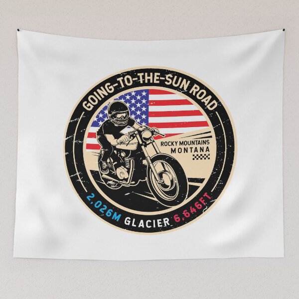 Item preview, Going to the Sun Road | Montana | Motorcycle designed and sold by KrisSidDesigns.
