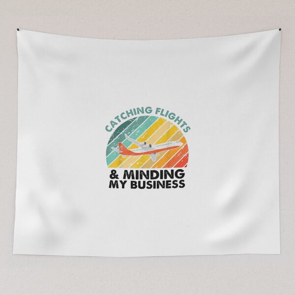 Item preview,  Catching Flights And Minding My Business mens women kids -quote saying birthday Christmas Halloween Vacation funny saying Flying tee Busy man flights design vintage gifts designed and sold by AitchDesigns.