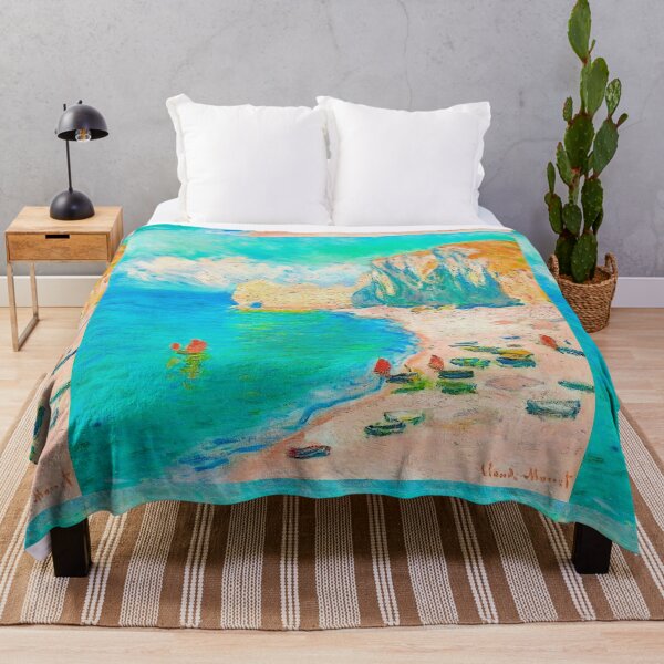 Item preview, The Beach and the Falaise d'Amont (1885) by Claude Monet designed and sold by CristalleLisa.