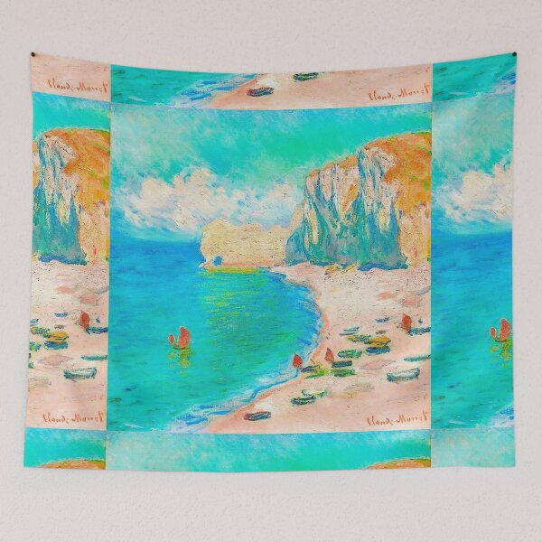 Item preview, The Beach and the Falaise d'Amont (1885) by Claude Monet designed and sold by CristalleLisa.