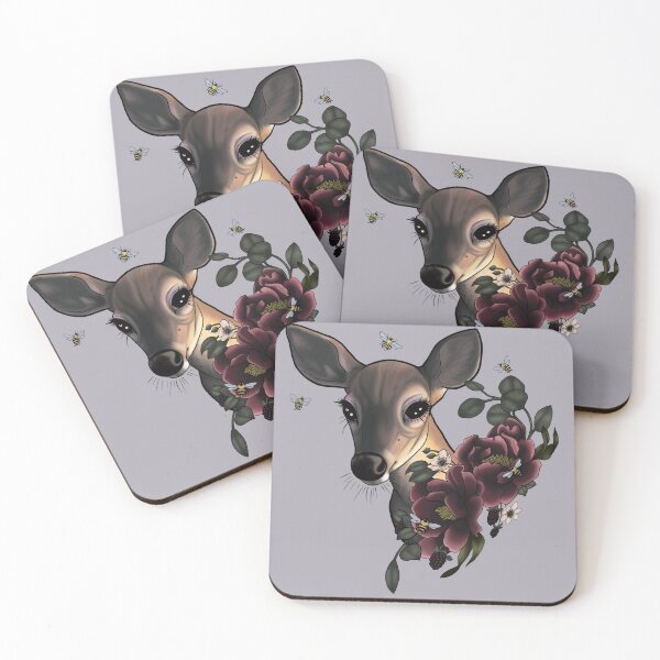 Item preview, Doe and Peonies designed and sold by Laura Horrorshow.