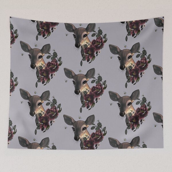 Item preview, Doe and Peonies designed and sold by Laura Horrorshow.