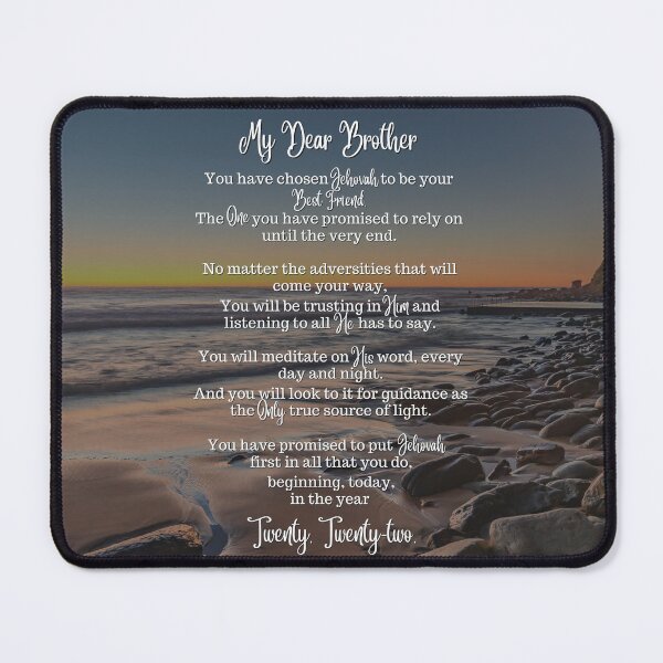 Item preview, Baptism Poem | JW | Sunset Rocky Beach designed and sold by AdoptKM.