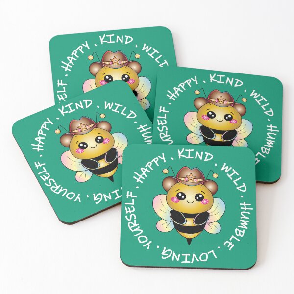 Item preview, bee happy kind wild humble yourself loving, cute bee designed and sold by XXgooddeedXX.