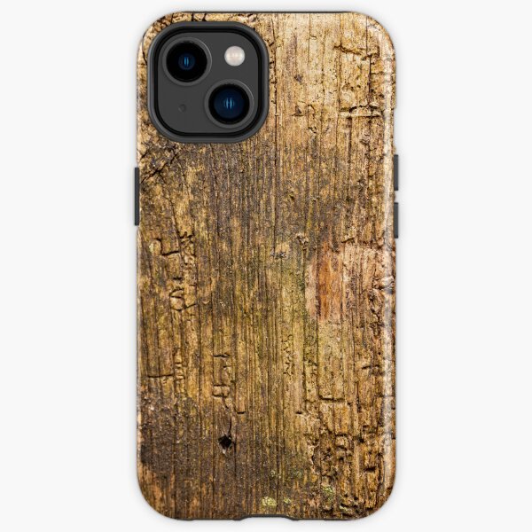 Worn out tree trunk close-up, weathered and torn iPhone Case for
