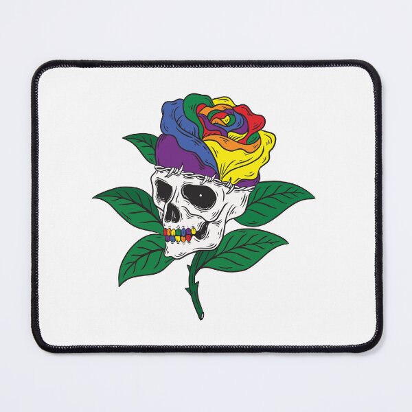 Item preview, Gay Pride Month Skull LGBT Rose Funny LGBT Gifts For Besties Men Women designed and sold by Unicorny-Design.