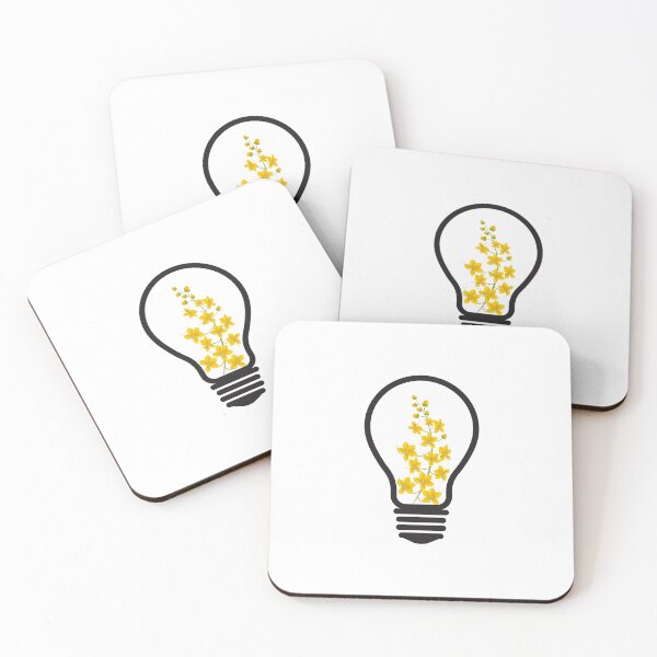 Item preview, Abstract Yellow Flowers Light Bulb  designed and sold by TrueWorth.